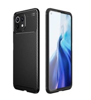 Xiaomi Mi 11 Lite Kılıf Karbon Silikon Case (Siyah)