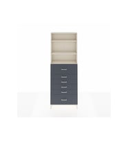 Arges Dolap 3 Raflı 6 Çekmeceli 88x30x243 Aytaşı-Antrasit