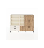 Arges Dolap 11 Raflı 3 Çekmeceli 5 Kapaklı 220x30x163 Aytaşı-Çam/Aytaşı