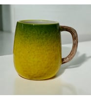 EL YAPIMI LİMON TASARIM KUPA BARDAK MUG 400 ML