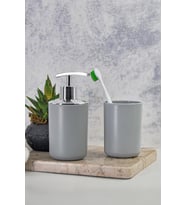 Diş Fırçalık Ve Sıvı Sabunluk 2'li Set Gri