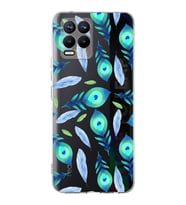 PrintiFy Realme 8  ile Uyumlu 1mm Slim Fit Nazar Boncuğu 3 Baskılı Şeffaf  Kılıf