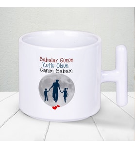Babalar Günün Kutlu Olsun Canım Babam Baskılı Babalar Günü T Kupa Bardak -1