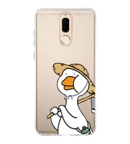 Huawei Mate 10 Lite Uyumlu Ördek Desenli Şeffaf Telefon Kılıfı