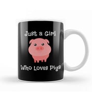 Just a Girl Who Loves Pigs Cute Baby Pig Piglet Kupa Bardak Porselen