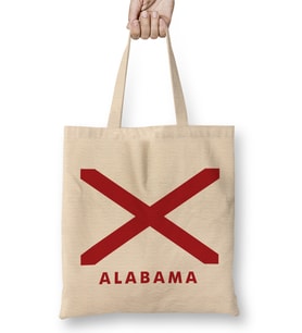 Alabama State Flag Bez Çanta Uzun Saplı