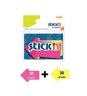 Gıpta Stick'n 76 x 50 Ok Şekilli Neon 2 Renk 60 Yaprak