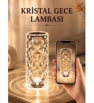 Kristal Dokunmatik Ve Kumandalı Masa Ve Gece lambasI