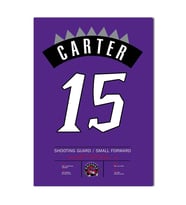 Vince Carter Forma Kanvas Tablo 40x55cm NBA Toronto Raptors Jersey