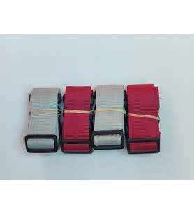 2 Adet Gri 2 Adet Bordo Valiz Kemeri 4 Cm Toplam 4 Adet
