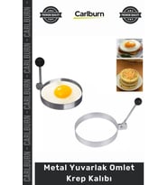 Özel Üretim Yanmaz Yapışmaz Kahvaltı Sunum Pratik Mutfak Gereci Metal Yuvarlak Omlet Krep Kalıbı