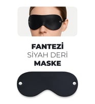 Deri Fantezi Göz Maskesi, Işık Geçirmez Yumuşak Dokulu Göz Bandı (Siyah)