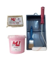 M1 ART PEMBE Akrilik Boya 1.kg  Tava+Rulo+Örtü +Fırça -SET -Ahşap, Tuval, Seramik , Duvar ,Taş