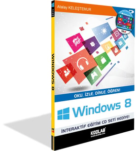 KODLAB YAYIN WINDOWS 8 EĞİTİM KİTABI (Siyah - Beyaz)