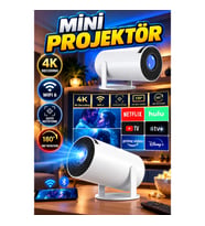 Taşınabilir Android 11 Akıllı Projektör 720P HDMI USB Wi-Fi Destekli Ayaklı Mini Projektör