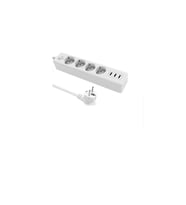 TENON 4Lü Akım Korumalı Priz 2 Metre Anahtarlı 2500 Joule 3XUSB (Beyaz)