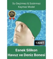 Premium Su Geçirmez Sızdırmaz Kaymaz Elastik Yüzme Şapkası Kaliteli Silikon Deniz Havuz Yüzme Bonesi