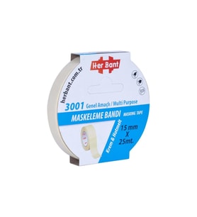Her Bant Krepe Maskeleme Bantı 15 Mm x 25 Metre Maskeleme Bandı