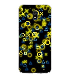 Xiaomi Redmi 8A Uyumlu Kapak Semboller Tasarımlı Şeffaf Silikon Kılıf