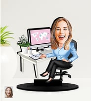 Kişiye Özel Karikatürlü Genel Müdür - Ceo MDF Biblo