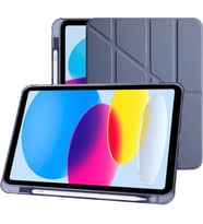 Lexroo Aple iPad 10.9 inç 2022 10. Nesil Uyumlu Smart Kılıf, Aple Pencil Kalemlikli, Trifold, Esnek