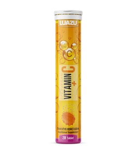 Luazu Vitamin C + Coenzyme Q10 + Vitamin D3 20 Efervesan Tablet