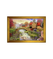 Manzara Temalı Kanvas Tablo 50 x 70 cm Gold Çerçeve