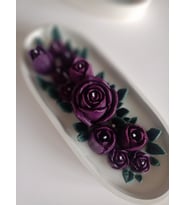 Dekoratif Kase Soya Wax Kokulu Çiçek Mum