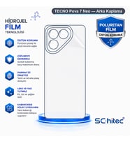 SChitec TECNO Pova 7 Neo Uyumlu Arka Yüzey Hidrojel Koruyucu Film