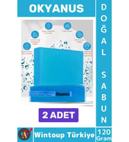 #KatıSabun %100 Doğal Bitkisel El Yüz Saç Vücut Cilt İçin Organik Okyanus Sabunu 120 Gram 2 Adet