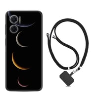Xiaomi Redmi Note 11E Kılıf Resimli Boyun Askılı İpli Desenli Silikon Series Gezegenler 1901