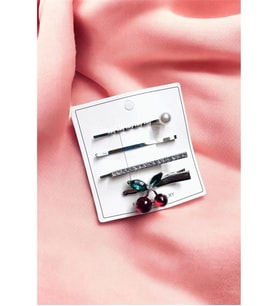 3 ADET TAŞLI İNCİLİ KİRAZ PENS TOKA 5,5 CM.