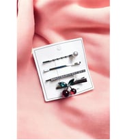 3 ADET TAŞLI İNCİLİ KİRAZ PENS TOKA 5,5 CM.