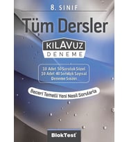 TUDEM YAYINLARI 8.SINIF LGS BLOKTEST TÜM DERSLER KLAVUZ DENEME