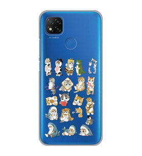 Xiaomi Redmi 9C / 10A Uyumlu Kediler Tasarımlı Şeffaf Telefon Kılıfı