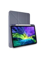 iPad Pro 11 (2024) Uyumlu Standlı Kalemlikli Tablet Kılıfı 5 Kullanım Modu (Lila)