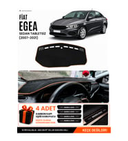 e-biz FİAT EGEA SEDAN (2007-2021) TABLETSİZ Uyumlu Torpido Örtüsü - Siyah-Kahverengi - FI011