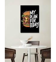 BURGER ART KANVAS TABLO RESTORAN EV DUVAR SALON OFİS HEDİYELİK DEKARASYON SÜSÜ ÖLÇÜ SEÇİNİZ :)