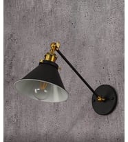 RİOLİGHT RETRO ÇİFT MAFSALLI HAREKETLİ BAŞLIK METAL DUVAR APLİĞİ (Siyah - Beyaz)