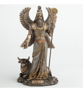 Dekoratif Anu Biblo – Wise Veronese Poliresin Mezopotamya Gök Tanrısı Figürü 23 cm