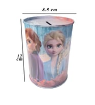 Frozen Metal Kumbara Orta Boy Orjinal Lisanslı 1 Adet Karlar Ülkesi Kumbara Teneke Elsa (Çok Renkli)