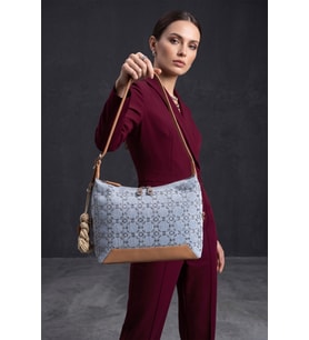Guja 26KC1065 Kadın Taşlı Omuz Çantası Mavi