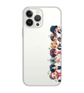 Iphone 15 Pro Uyumlu Bts Tüm Karakterler Tasarımlı Şeffaf Telefon Kılıfı