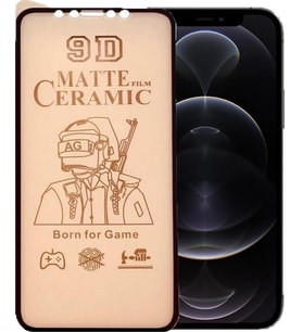 Apple Uyumlu   iPhone 12 Pro Ekran Koruyucu 9D Mat Seramik Nano Tam Kaplayan