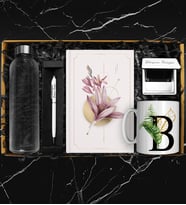 500 ML Cam Matara & Özel Tasarım Defter & Kişiye Özel Beyaz Ayna & Renkli Touch Pen Kalem & Kişiye Özel Kupa Hediye Seti