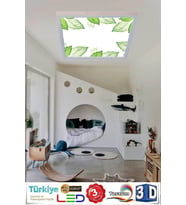 Baskılı Led Panel Aydınlatma Beyaz Çerçeve 60w Led Avize 60 Cm X 60 Cm