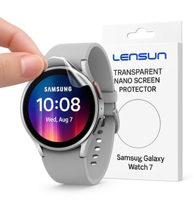 Lensun Şeffaf Nano Ekran Koruma – Samsung Galaxy Watch 8 Classic  8 Addet Bir Arada