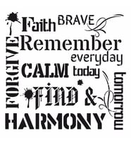 HOME DECOR MİNİ STENCIL HDM-53 25X25