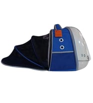 La Vista Büyük Astronot Pro Yırtılmaz Fileli Genişliyebilen Kedi, Küçük Köpek Sırt Taşıma Çantası Mavi 30-40-45cm
