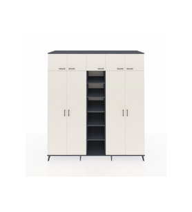 Kronos Dolap 18 Raflı 9 Kapaklı 220x59x243 Antrasit-Aytaşı/Antrasit